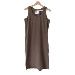 Margaret Howell Womens Tank Dress Sleeveless Cotton Olive Green Capsule Small